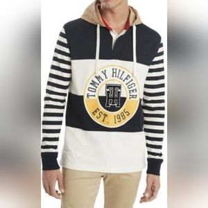 Tommy Hilfiger men's large Bruno rugby hoodie long sleeve